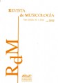 Nuevo volumen de la «Revista de Musicología»